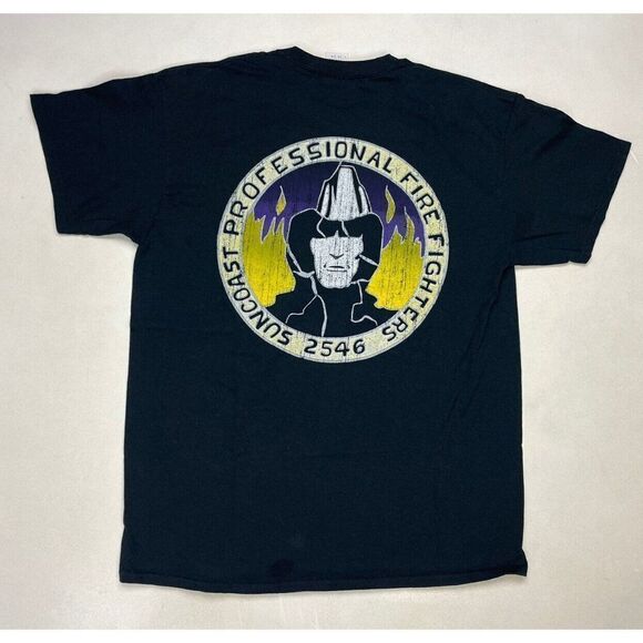 International Association Fire Fighters T-shirt Men Large Black Short Sleeve - Picture 1 of 6